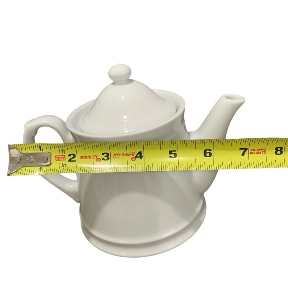 Williams Sonoma BRASSERIE White Teapot? Creamer? Glossy Finish 6”‎ Tall Japan - Picture 8 of 9